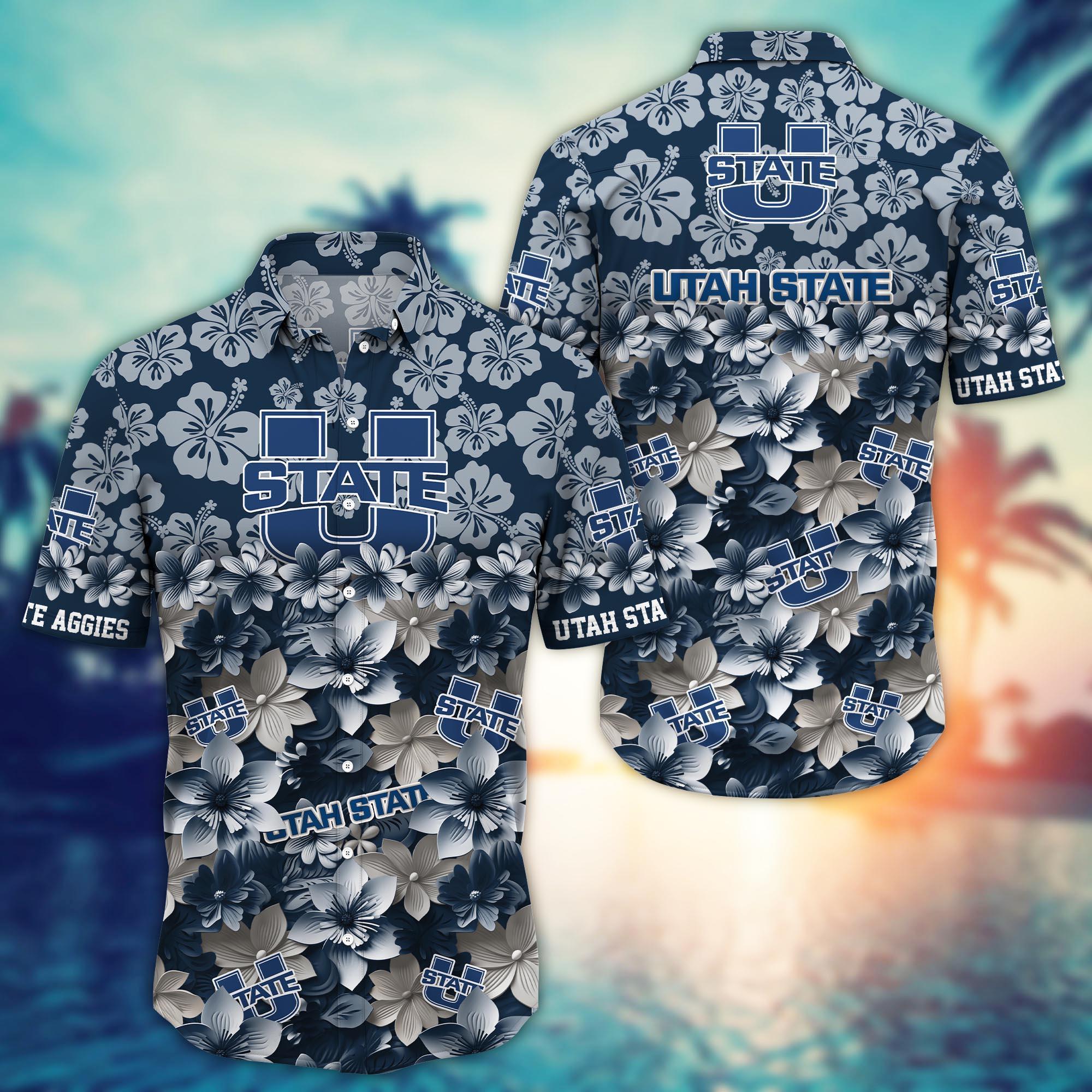 Utah State Aggies NCAA Hawaiian Shirt Gift For Fan