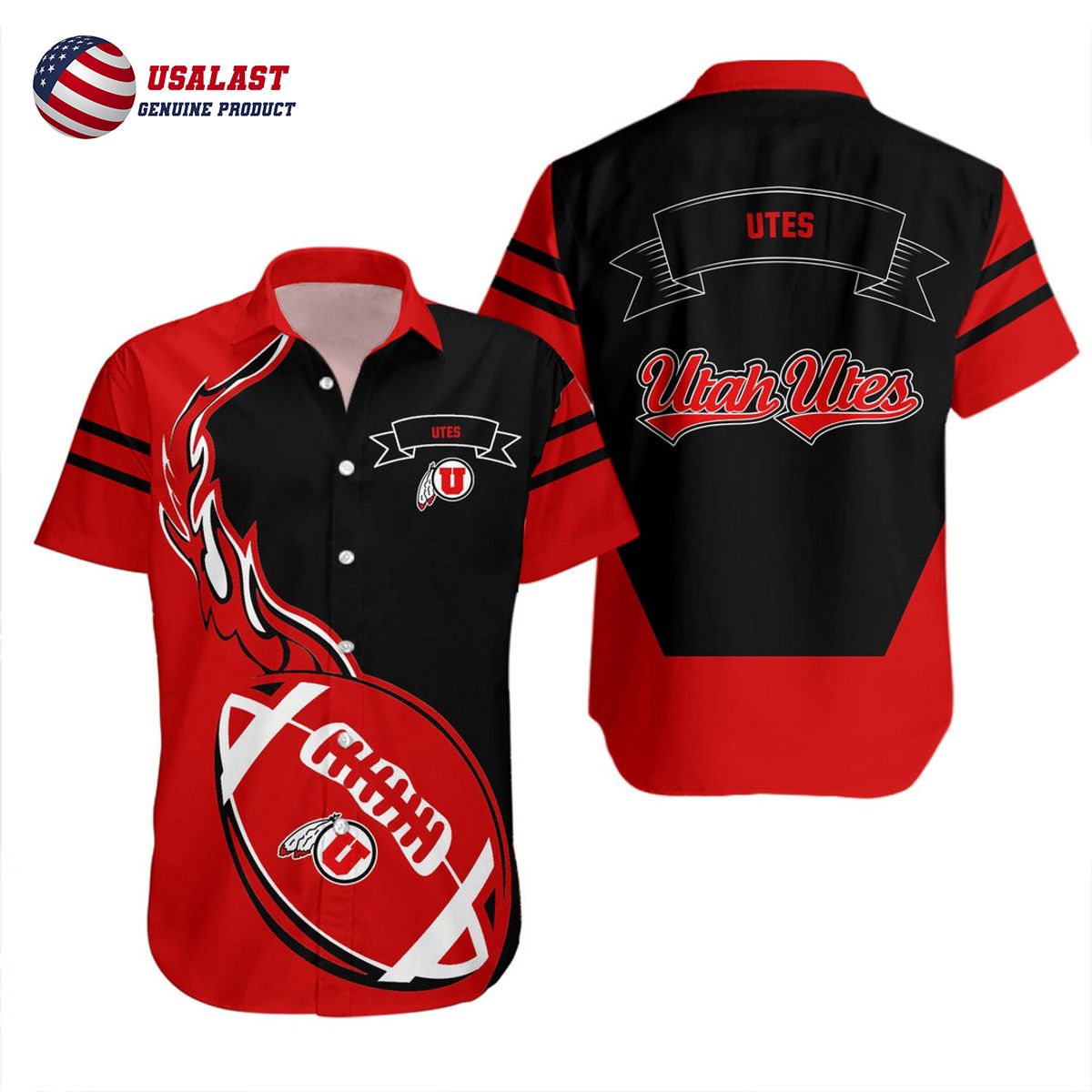 Utah Utes Genuine NCAA Hawaiian Shirt