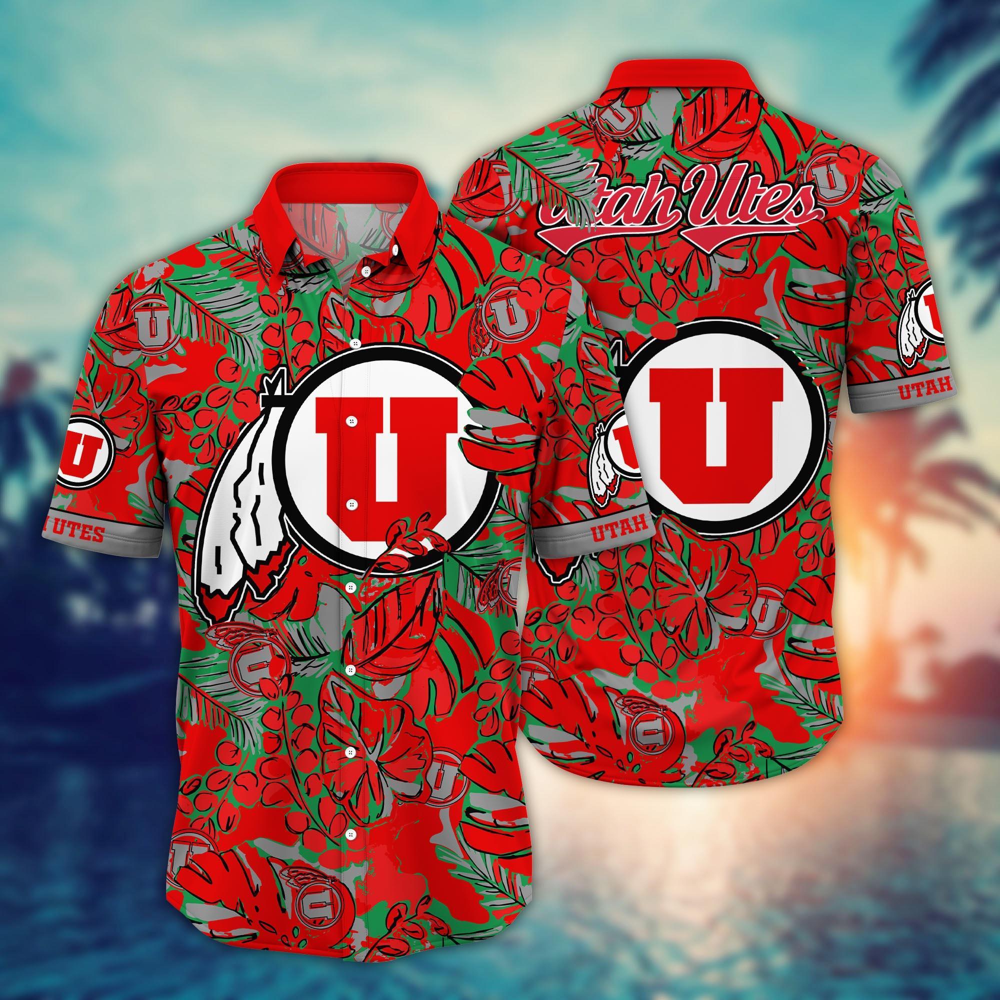 Utah Utes NCAA Flower Hawaii Shirt For Fans Ver 13