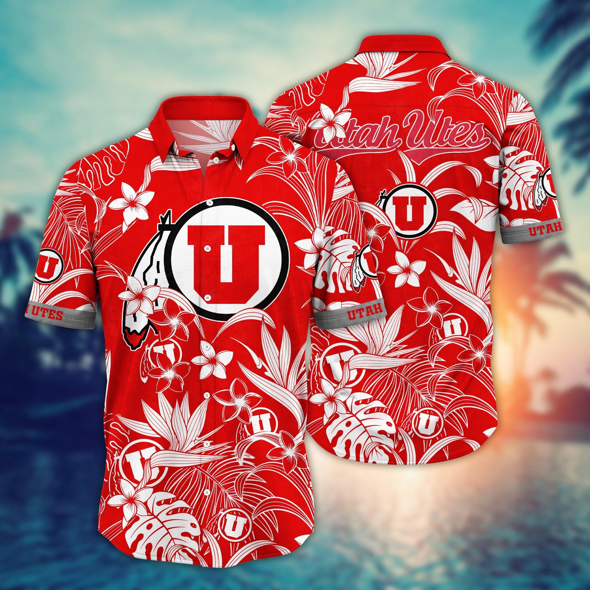 Utah Utes NCAA Flower Hawaii Shirt For Fans Ver 16