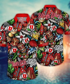 Utah Utes NCAA Flower Hawaii Shirt For Fans Ver 17