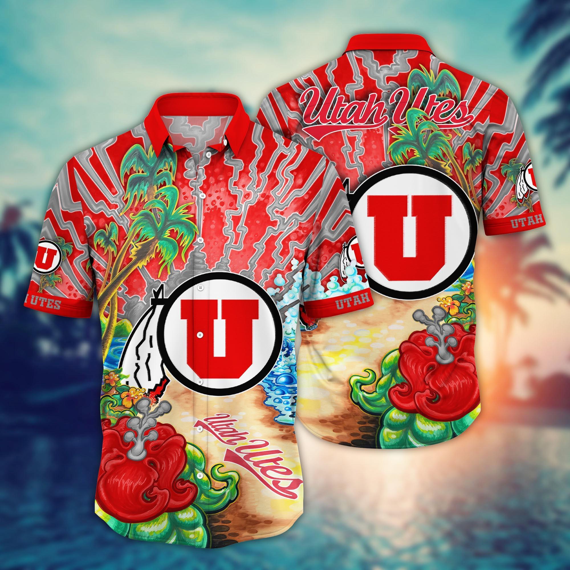 Utah Utes NCAA Flower Hawaii Shirt For Fans Ver 21