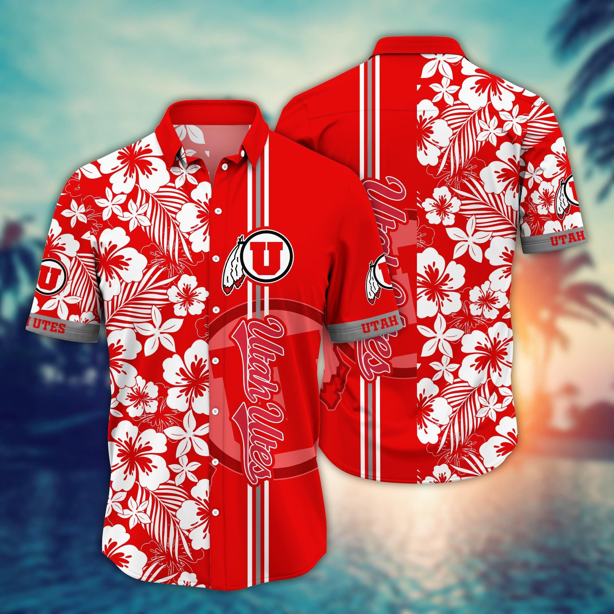 Utah Utes NCAA Flower Hawaii Shirt For Fans Ver 22