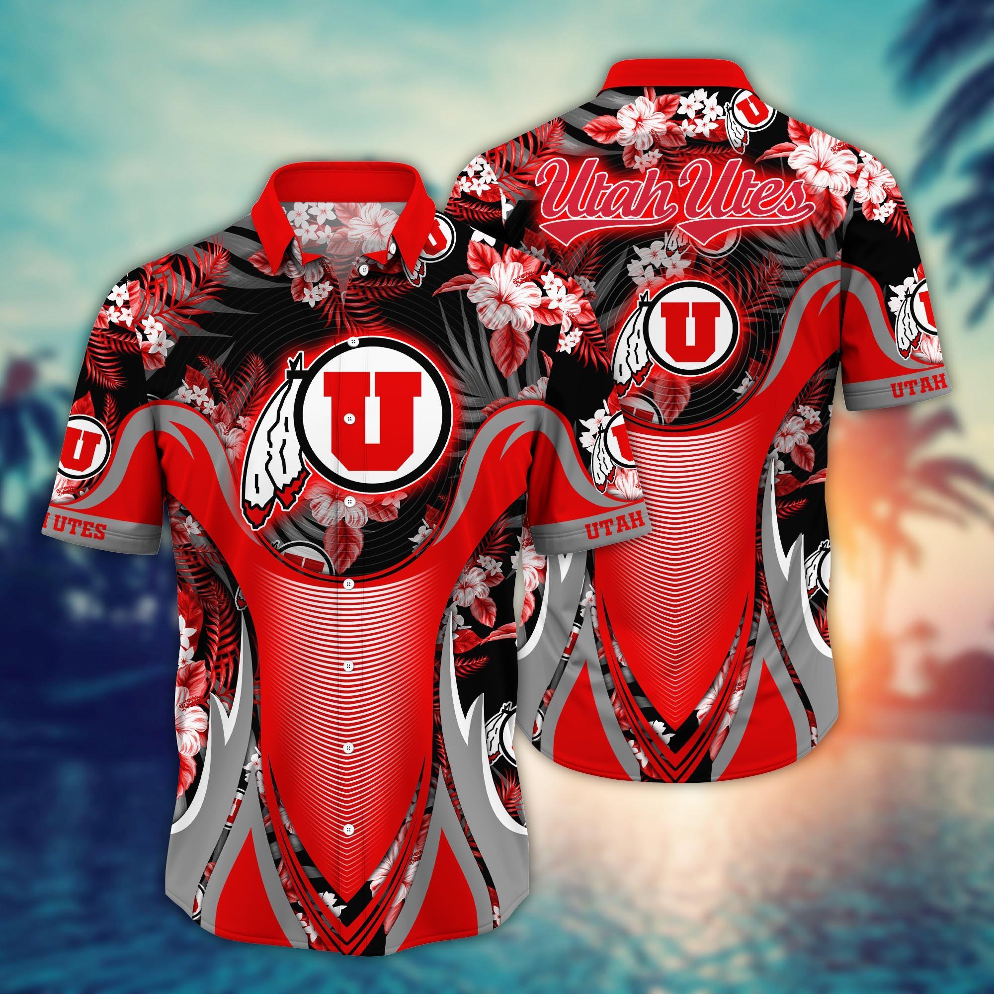 Utah Utes NCAA Flower Hawaii Shirt For Fans Ver 24