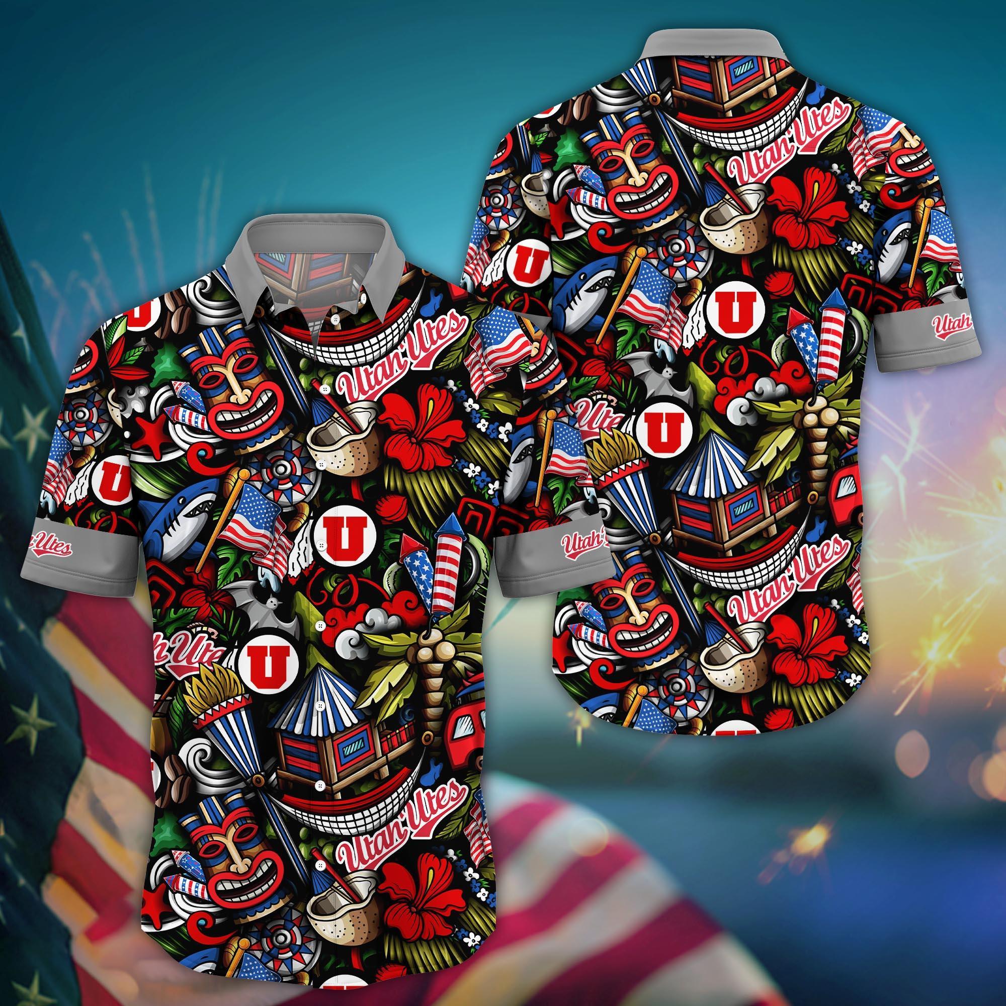 Utah Utes NCAA Flower Hawaii Shirt For Fans Ver 26