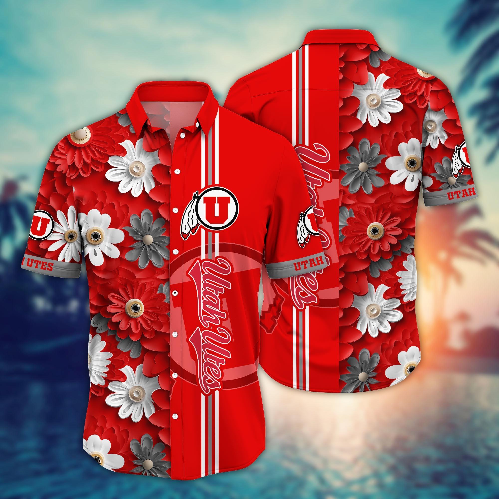Utah Utes NCAA Flower Hawaii Shirt For Fans Ver 27