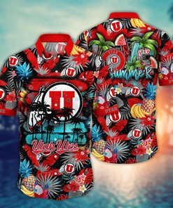 Utah Utes NCAA Flower Hawaii Shirt For Fans Ver 34