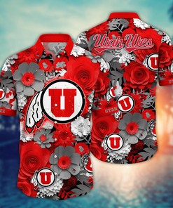 Utah Utes NCAA Flower Hawaii Shirt For Fans Ver 35