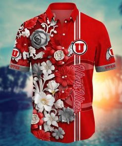 Utah Utes NCAA Flower Hawaii Shirt For Fans Ver 36