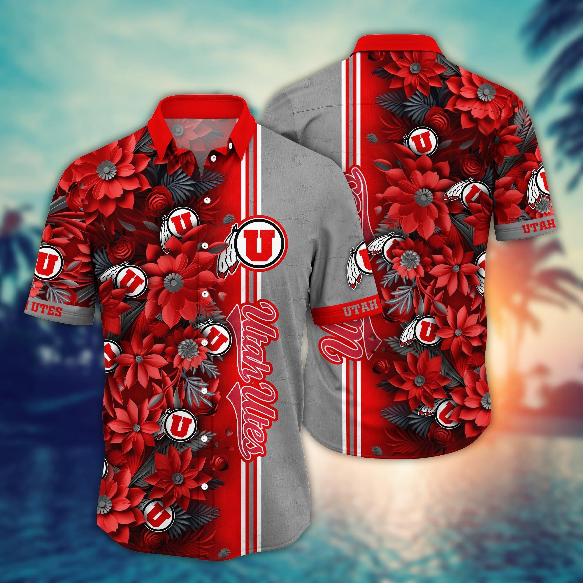 Utah Utes NCAA Flower Hawaii Shirt For Fans Ver 5