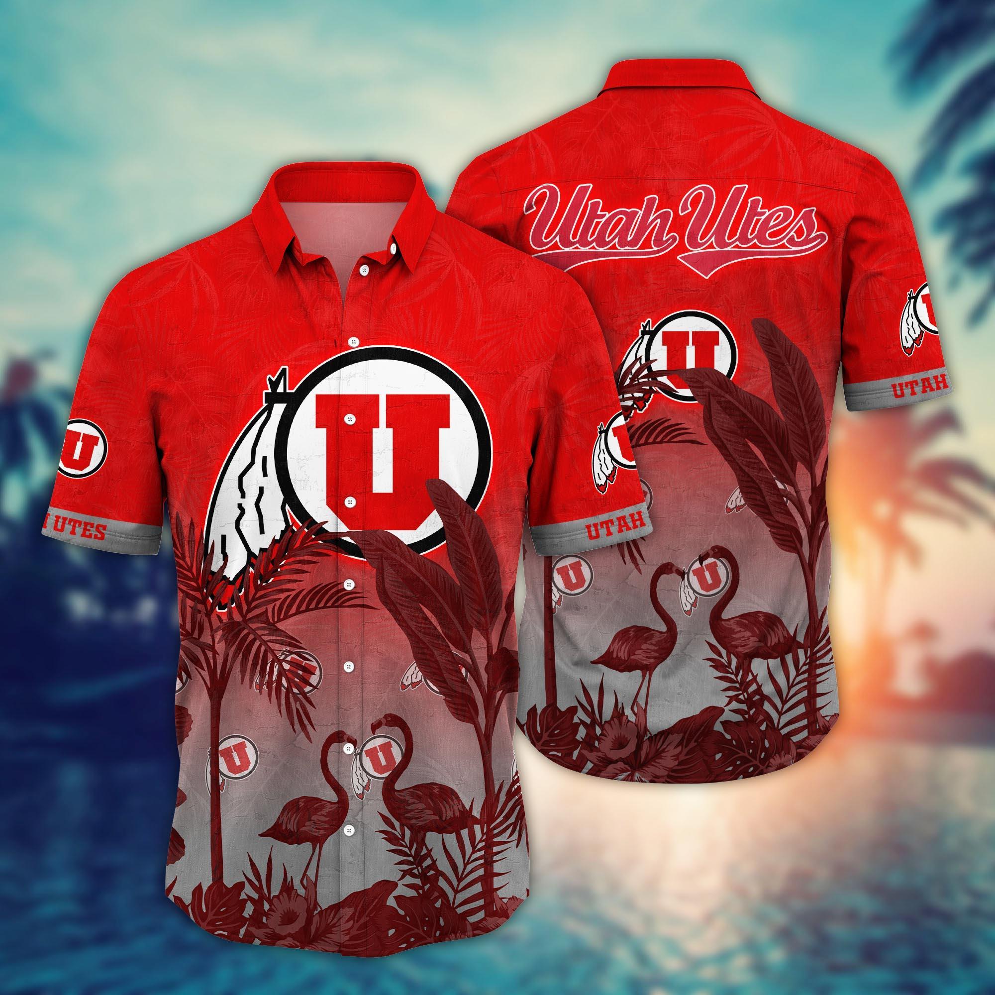Utah Utes NCAA Flower Hawaii Shirt For Fans Ver 9