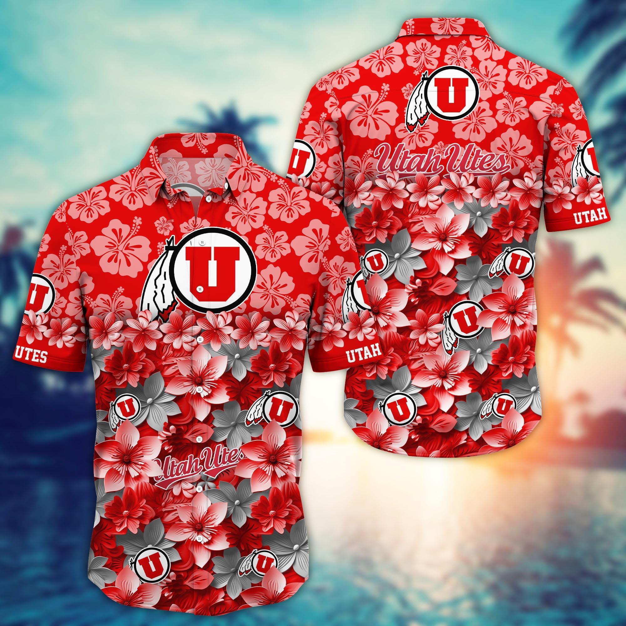 Utah Utes NCAA Hawaiian Shirt Gift For Fan