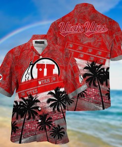 Utah Utes NCAA Palm Tree Pattern Hawaii Shirt For Sports Fans
