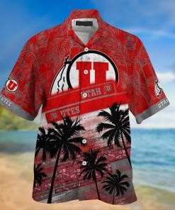 Utah Utes NCAA Palm Tree Pattern Hawaii Shirt For Sports Fans