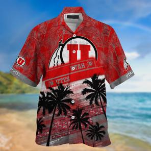 Utah Utes NCAA Palm Tree Pattern Hawaii Shirt For Sports Fans