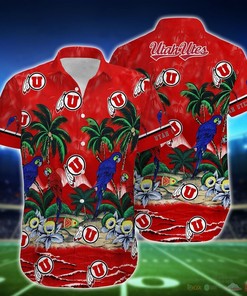 Utah Utes Parrot Island NCAA Hawaiian Shirt and Shorts - Perfect for Sports Fans