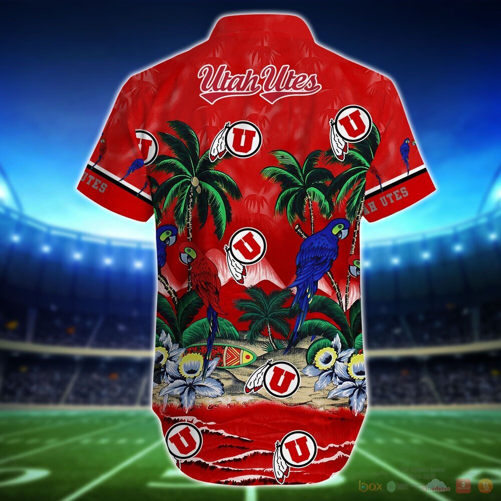 Utah Utes Parrot Island NCAA Hawaiian Shirt and Shorts - Perfect for Sports Fans