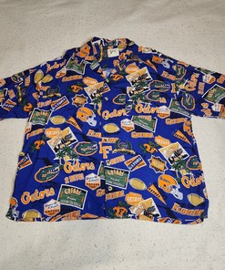 VTG Florida Gators Lee Sport Mens Hawaiian Shirt - Trendy and Stylish 