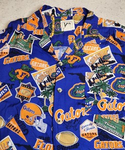 VTG Florida Gators Lee Sport Mens Hawaiian Shirt - Trendy and Stylish
