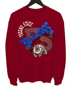 Vintage 90s California State University Fresno Sweatshirt - Bulldogs Print Logo