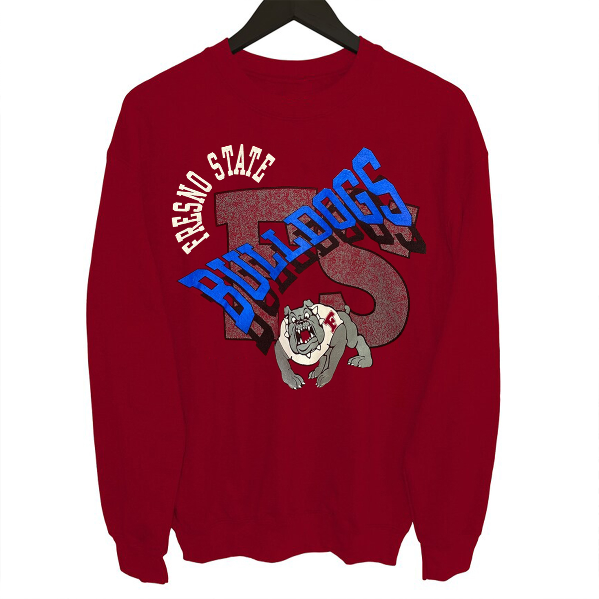 Vintage 90s California State University Fresno Sweatshirt - Bulldogs Print Logo