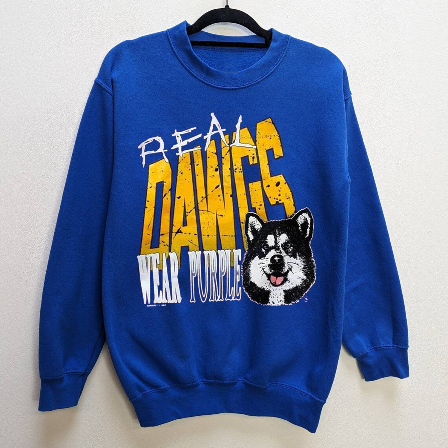 Vintage 90s NCAA Washington Huskies Crewneck Hoodie - Cozy and Retro
