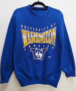 Vintage 90s Washington Huskies Sweatshirt - Classic Retro Style