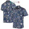 Vintage Floral Navy Hawaii Shirt for West Virginia Mountaineers Fans by Wes & Willy