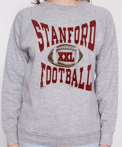 Vintage Stanford University Football Crewneck Sweatshirt - Retro College Apparel