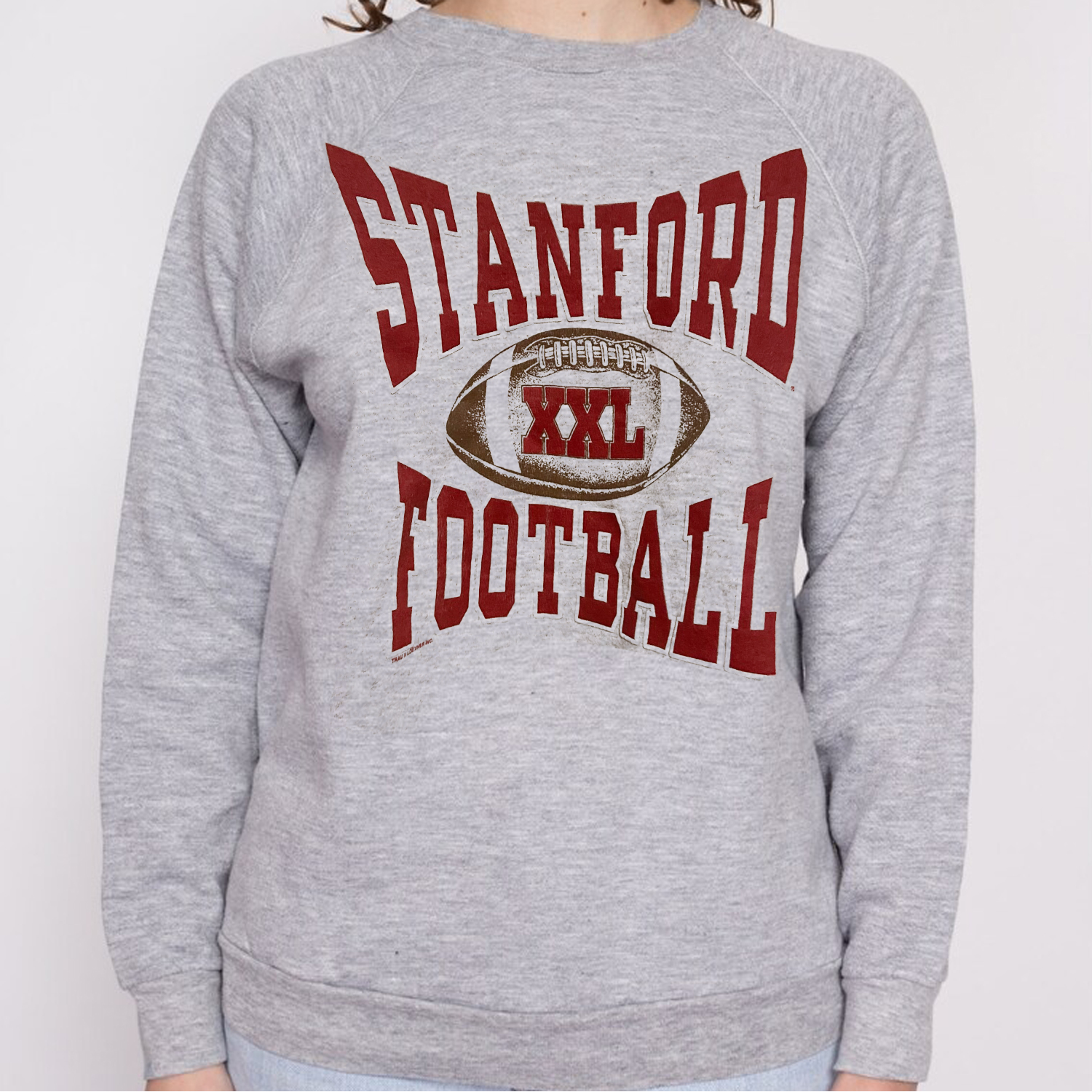 Vintage Stanford University Football Crewneck Sweatshirt - Retro College Apparel