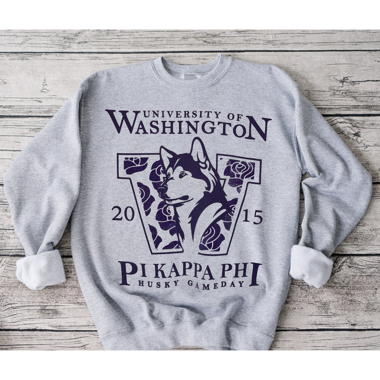 Vintage University Washington Huskies Big Logo Sweater - Retro College Fashion