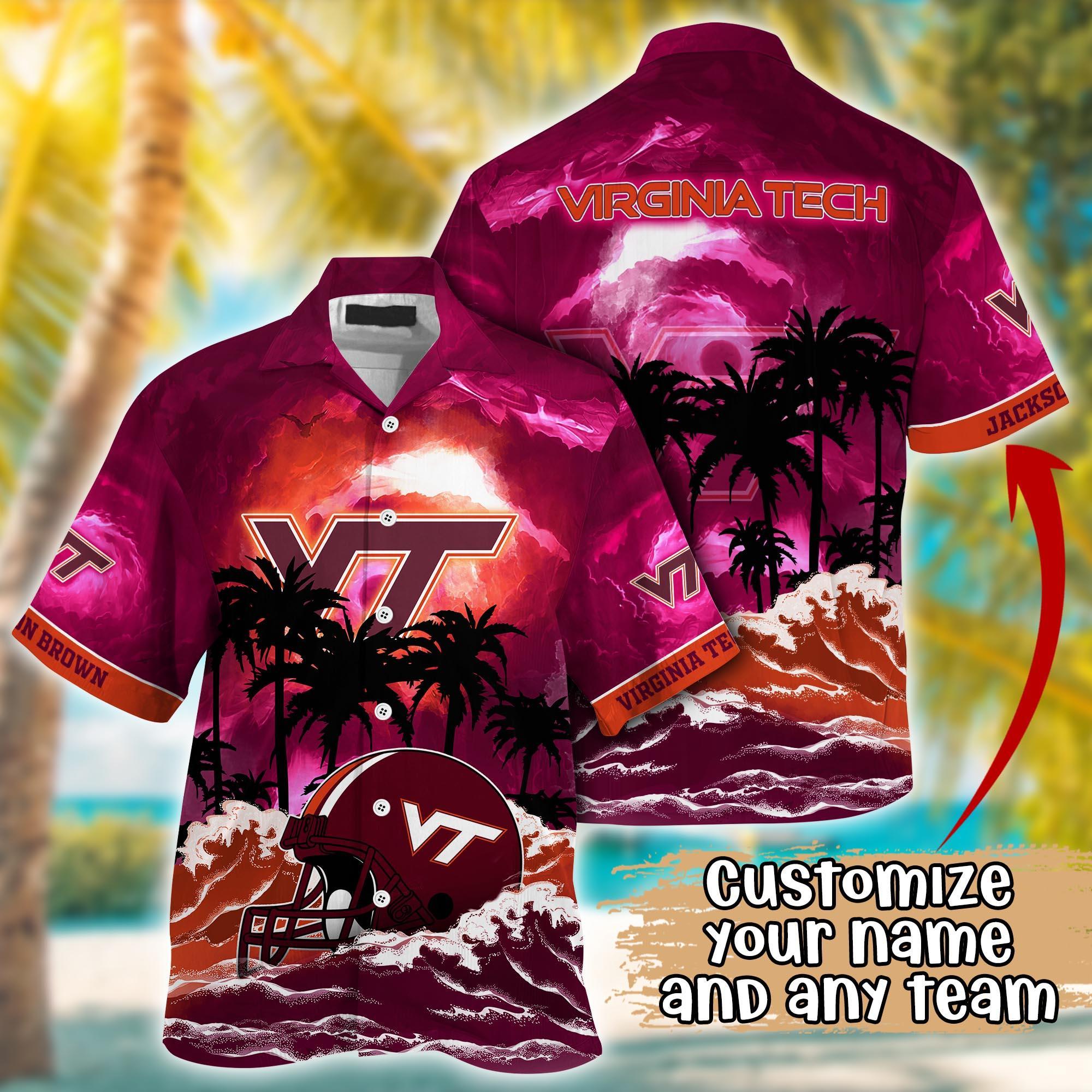 Virginia Tech Hokies NCAA Best Hawaiian Shirt Ever- Customize Any Team Any League