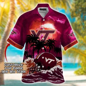Virginia Tech Hokies NCAA Best Hawaiian Shirt Ever- Customize Any Team Any League
