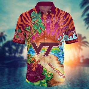 Virginia Tech Hokies NCAA Flower Hawaii Shirt For Fans Ver 1