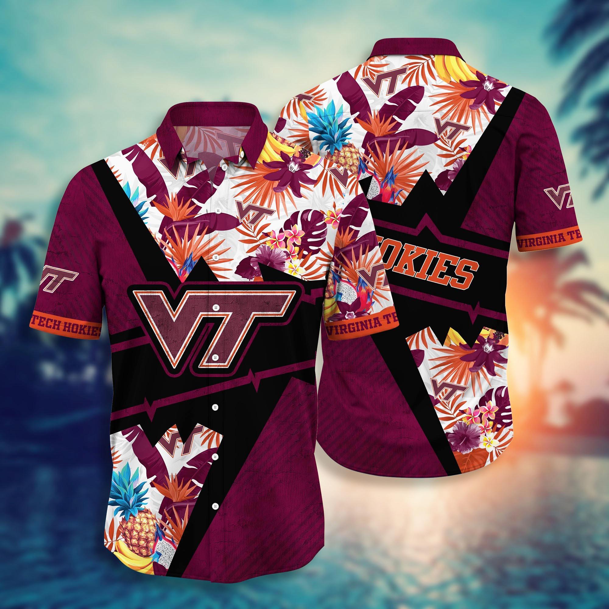 Virginia Tech Hokies NCAA Flower Hawaii Shirt For Fans Ver 12