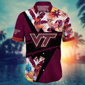 Virginia Tech Hokies NCAA Flower Hawaii Shirt For Fans Ver 12