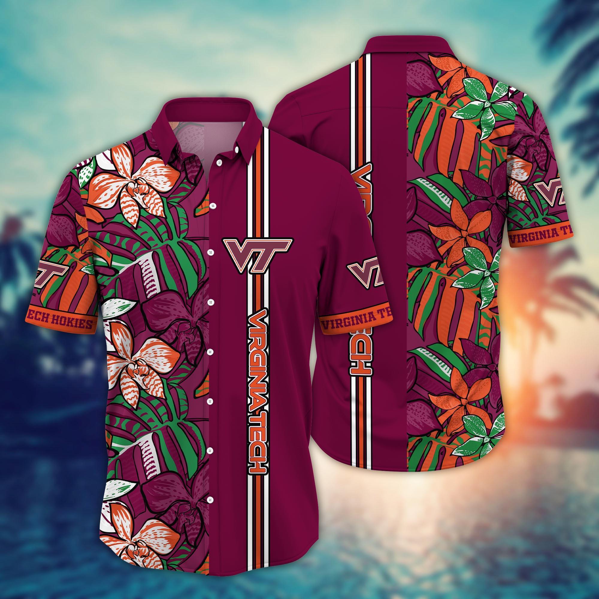 Virginia Tech Hokies NCAA Flower Hawaii Shirt For Fans Ver 13