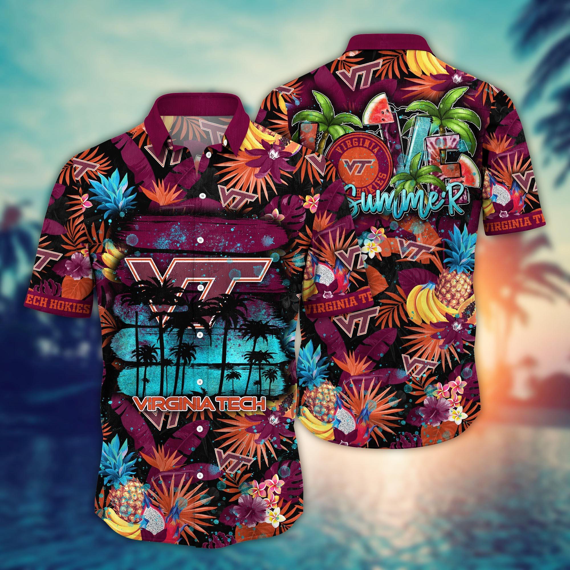 Virginia Tech Hokies NCAA Flower Hawaii Shirt For Fans Ver 14