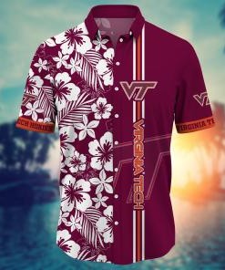 Virginia Tech Hokies NCAA Flower Hawaii Shirt For Fans Ver 19