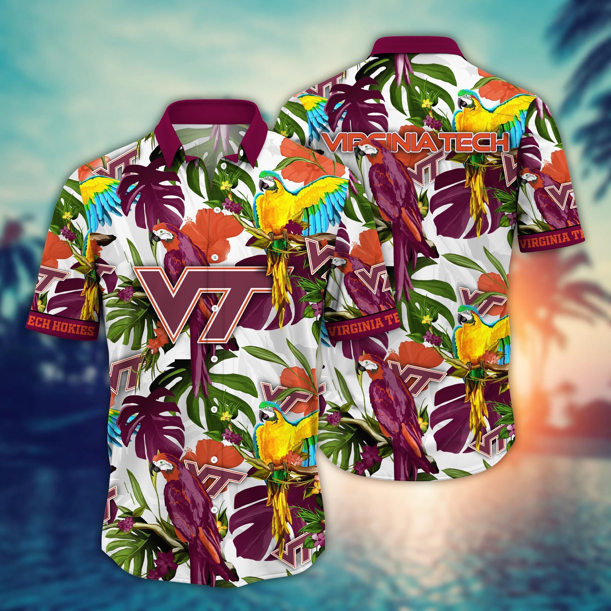 Virginia Tech Hokies NCAA Flower Hawaii Shirt For Fans Ver 2