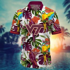 Virginia Tech Hokies NCAA Flower Hawaii Shirt For Fans Ver 2