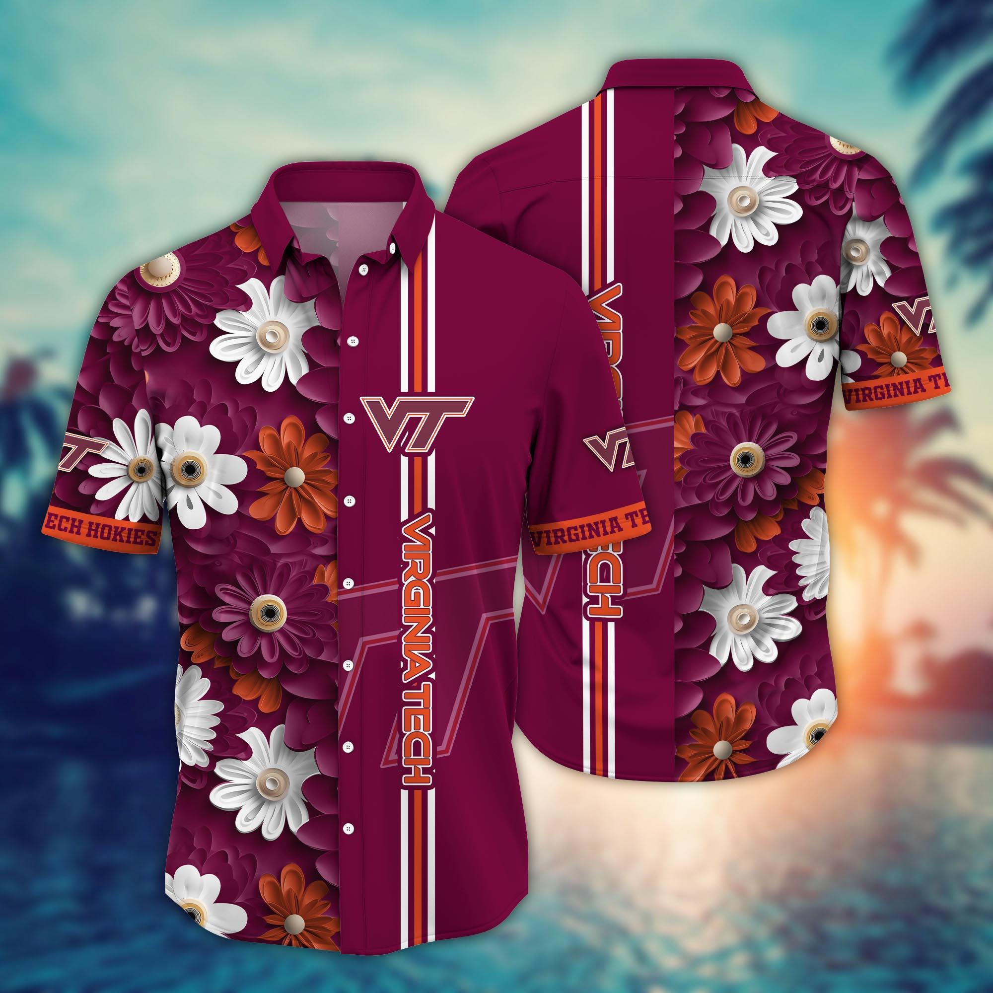 Virginia Tech Hokies NCAA Flower Hawaii Shirt For Fans Ver 25