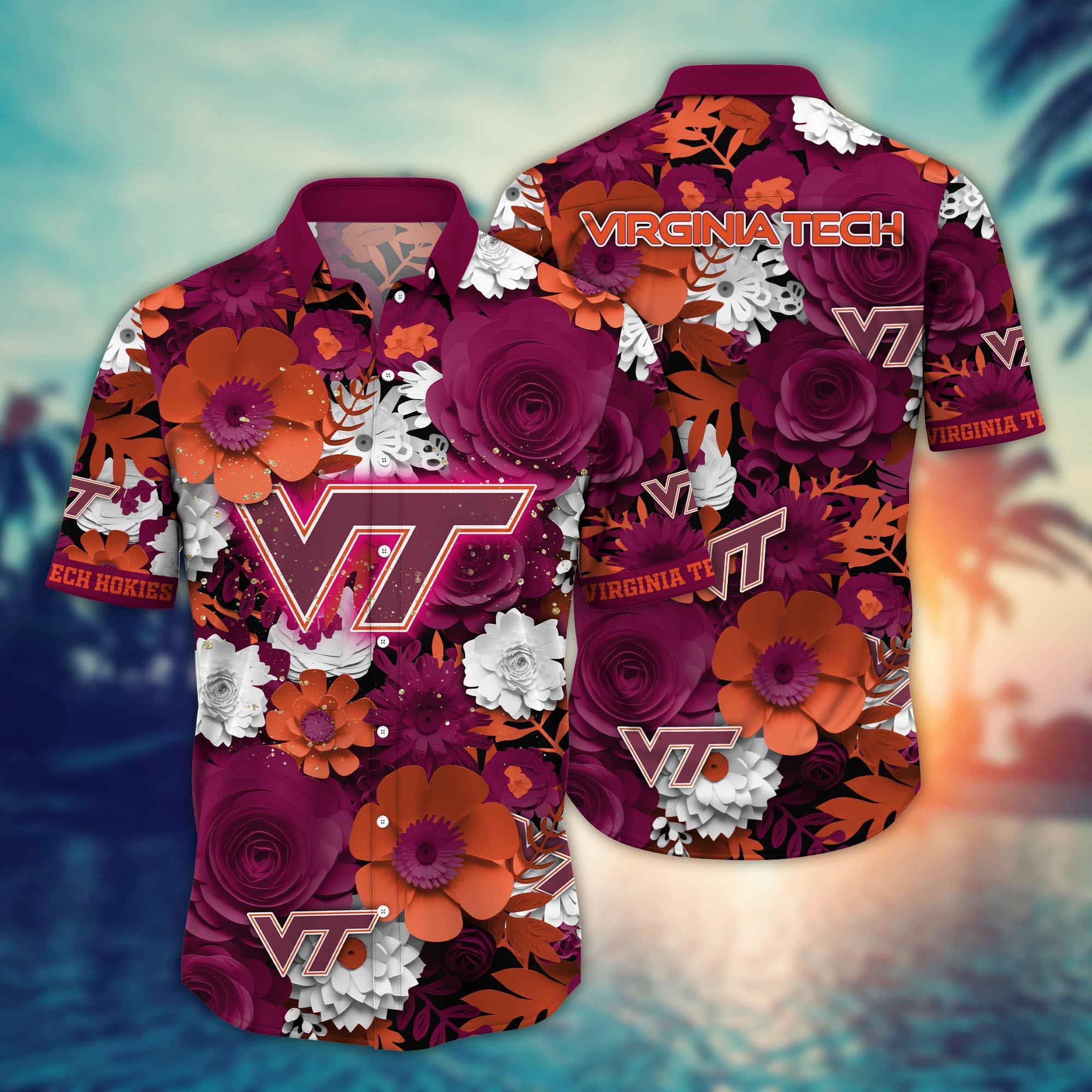 Virginia Tech Hokies NCAA Flower Hawaii Shirt For Fans Ver 27