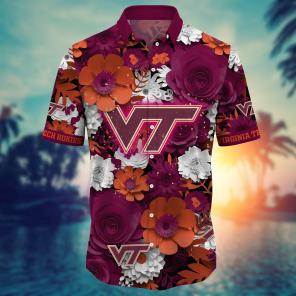 Virginia Tech Hokies NCAA Flower Hawaii Shirt For Fans Ver 27