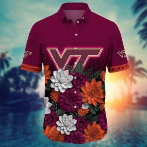 Virginia Tech Hokies NCAA Flower Hawaii Shirt For Fans Ver 28