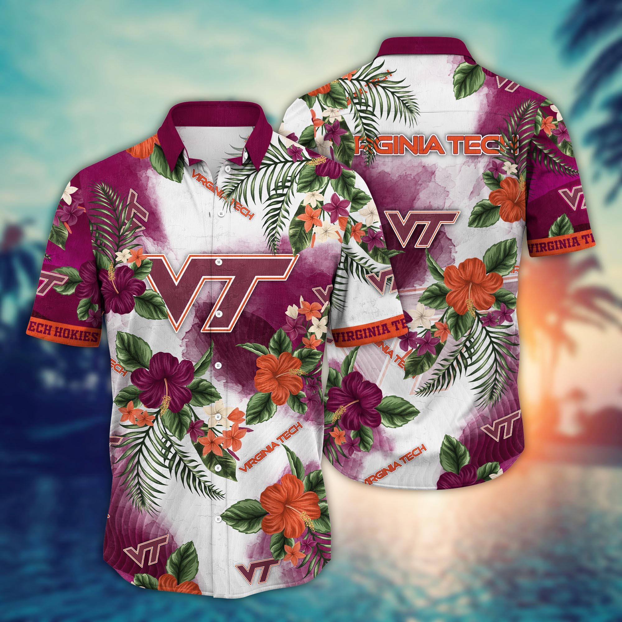 Virginia Tech Hokies NCAA Flower Hawaii Shirt For Fans Ver 30
