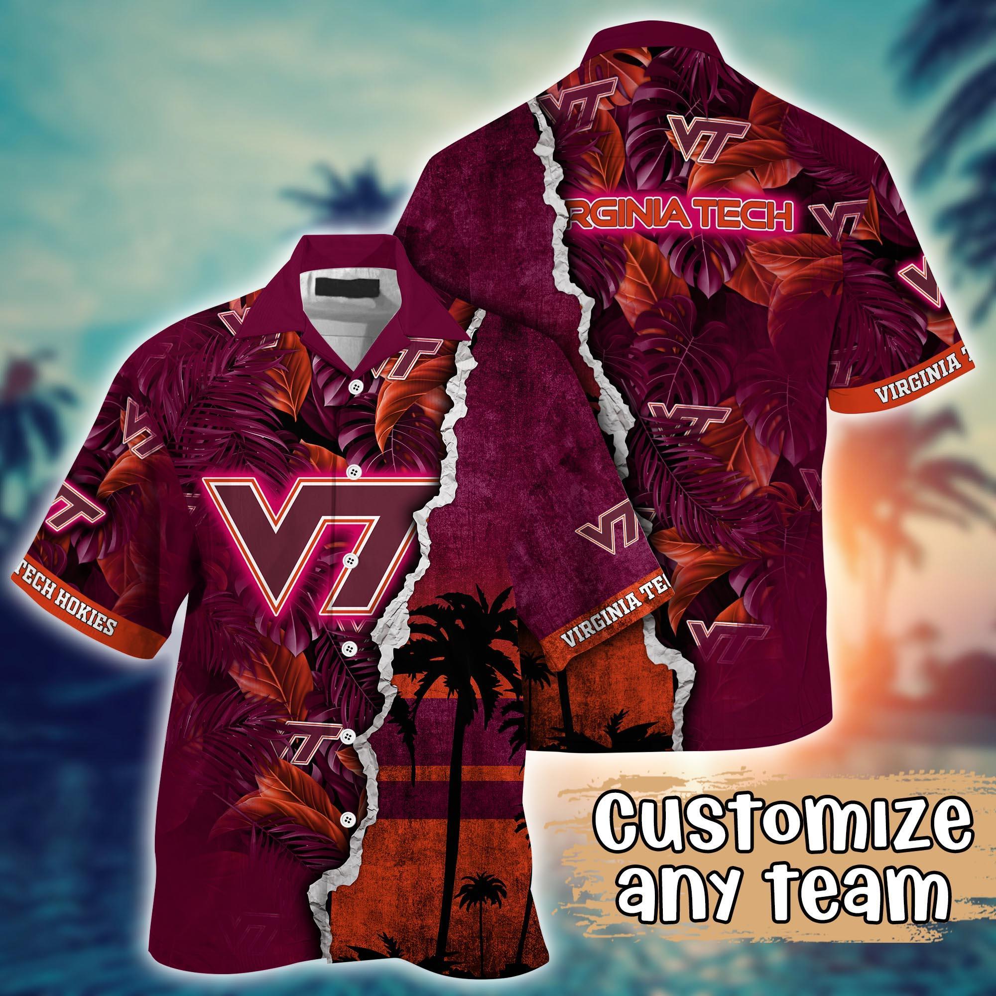 Virginia Tech Hokies NCAA Flower Hawaii Shirt For Fans Ver 35