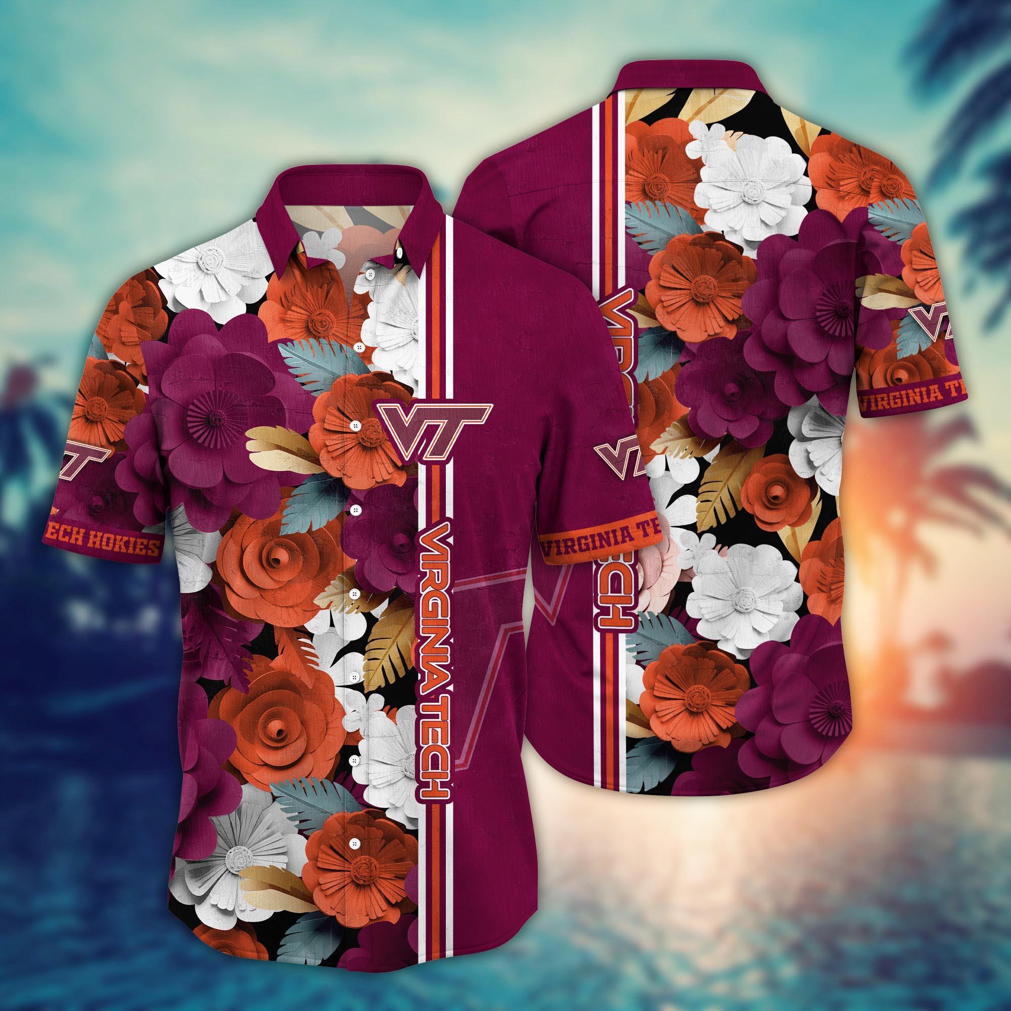 Virginia Tech Hokies NCAA Flower Hawaii Shirt For Fans Ver 36