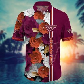 Virginia Tech Hokies NCAA Flower Hawaii Shirt For Fans Ver 36