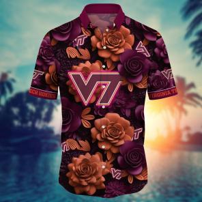 Virginia Tech Hokies NCAA Flower Hawaii Shirt For Fans Ver 37